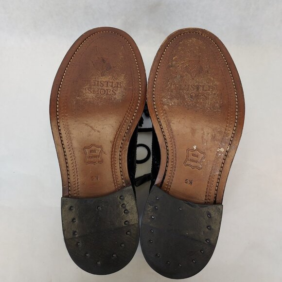 Thistle Gillie Brogues Shoes Men UK 5.5 EU38 Black Leather Highland Dress Oxford - Picture 13 of 16